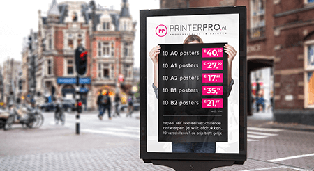 Posters drukken | A0, A1, A2, B1, B2, Abri meer | printerpro.nl