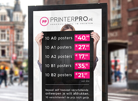 bevestigen Afname oppervlakkig Posters drukken | A0, A1, A2, B1, B2, Abri en meer | printerpro.nl